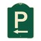 Signmission P Symbol With Left Arrow Heavy-Gauge Aluminum Architectural Sign, 24" x 18", G-1824-23512 A-DES-G-1824-23512 - alternate 1